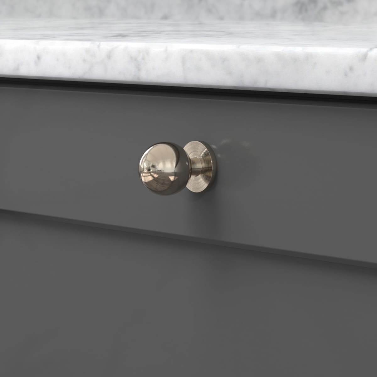 Knopp soliden förnicklad 339430 11 25 mm ncs s 7500 n marmor carrara