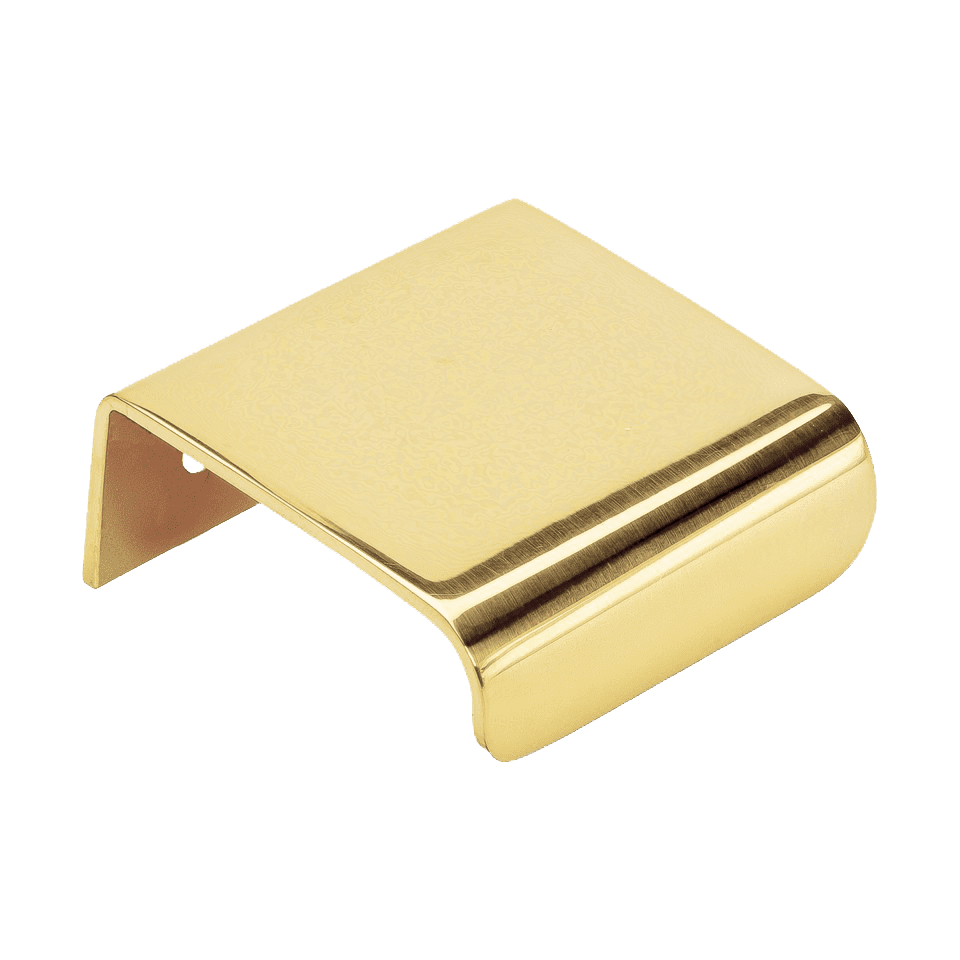Beslag Design Handtag Lip polerad obehandlad mässing 40 mm profilhandtag