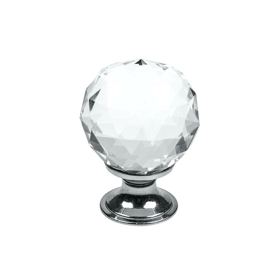 Knopp Diamond glas krom 430002 11
