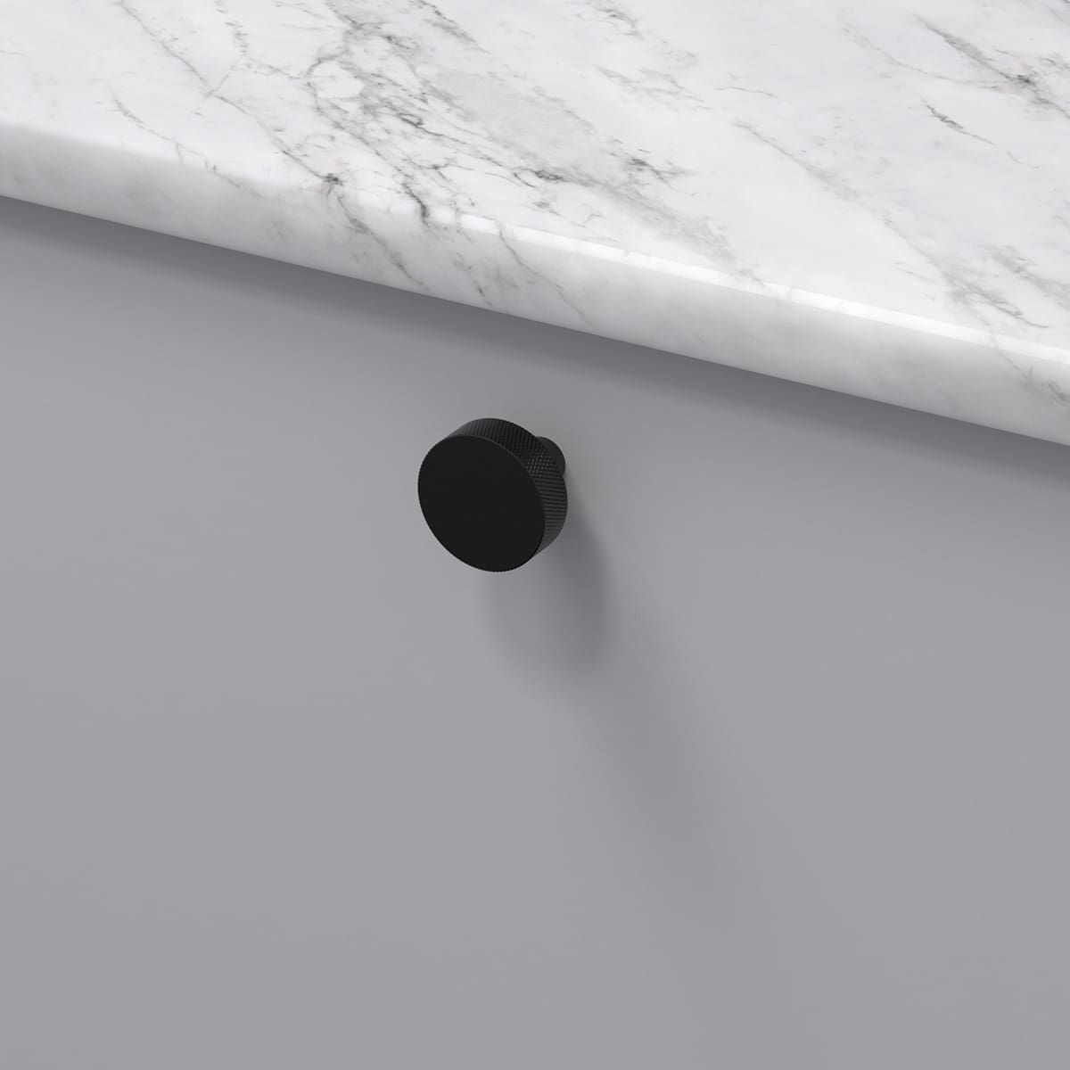 Knopp flat matt svart 309160 11 32 mm ncs s 3000 n marmor carrara