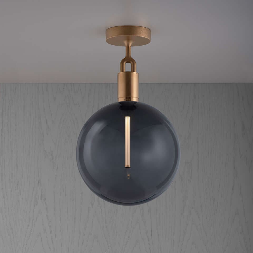 Forked lighting Ceiling Brass Large Smoked Globe v2 Web