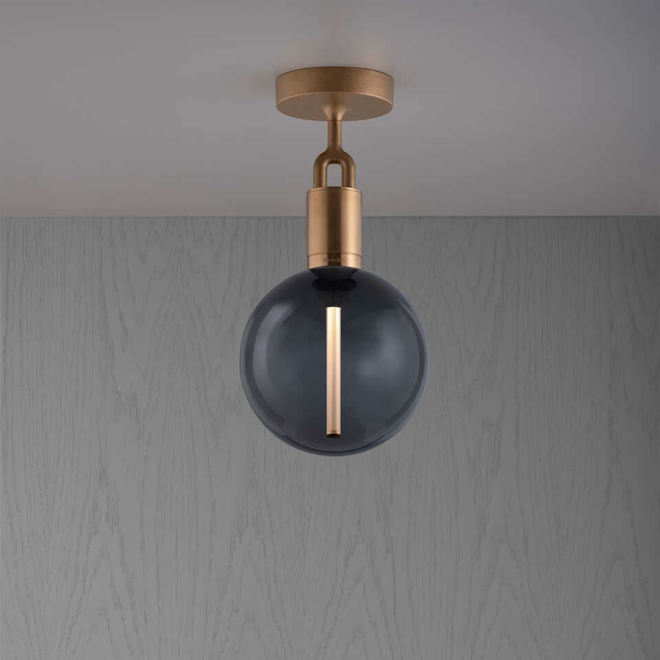Forked lighting Ceiling Brass Medium Smoked Globe v2 Web