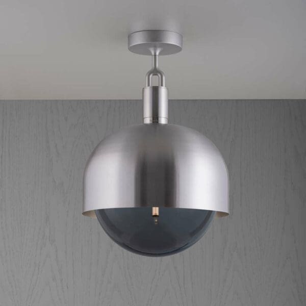 Forked lighting Ceiling Steel Large Shade Smoked Globe v1 Web