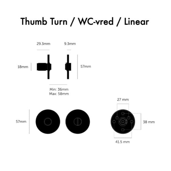 thumbturn lock dimensions