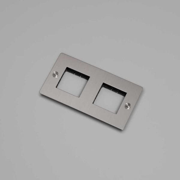 EU ELECTRICITY 2G Wall Plate No Infill Steel Web