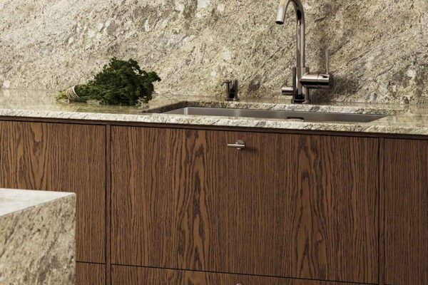 Bänkskiva till kök Granit Lemon Ice med blandare från Tapwell