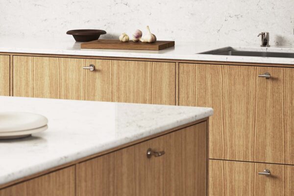 Bänkskiva Komposit Snowy Ibiza detaljbild